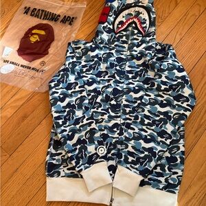 Light blue BAPE hoodie